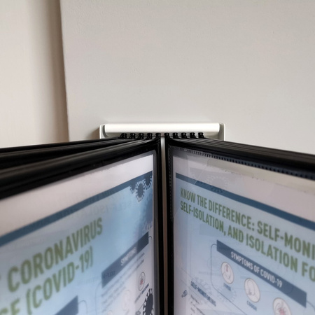 SYSTEM PREZENTACYJNY NAŚCIENNY Z 10 PANELAMI A4 LEVIATAN CZARNY