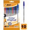 DŁUGOPIS JEDNORAZOWY BIC CRISTAL ORIGINAL 830865 MIX 1.0MM 10SZT