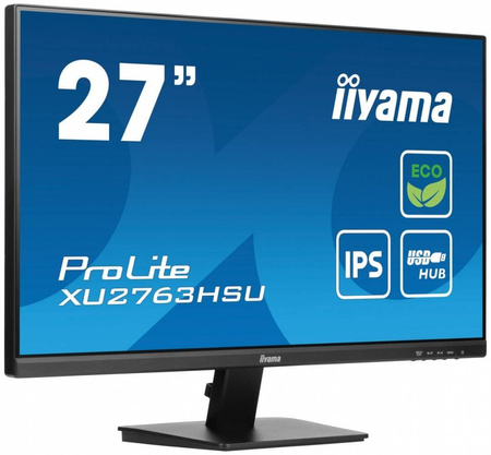 IIYAMA MONITOR 27 CALI PROLITE XU2763HSU-B1 IPS,100HZ,ECO,3MS,SLIM,HDMI,DP,2X USB3.2 TCO,EPEAT