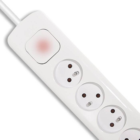 QOLTEC LISTWA ANTYPRZEPIĘCIOWA | 8 GNIAZD | 2XUSB | 1.8M | BIAŁA