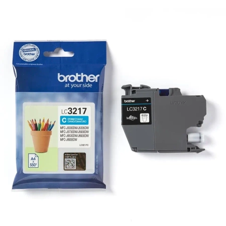 TUSZ ORYGINALNY BROTHER LC3217C CYAN 550 STRON