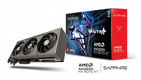 SAPPHIRE TECHNOLOGY KARTA GRAFICZNA RADEON RX 9070 XT NITRO+ GAMING OC 16GB GDDR6 256BIT 2DP/2HDMI