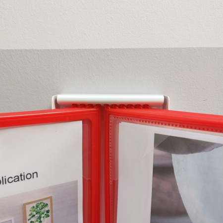 SYSTEM PREZENTACYJNY NAŚCIENNY Z 10 PANELAMI A4 LEVIATAN CZERWONY