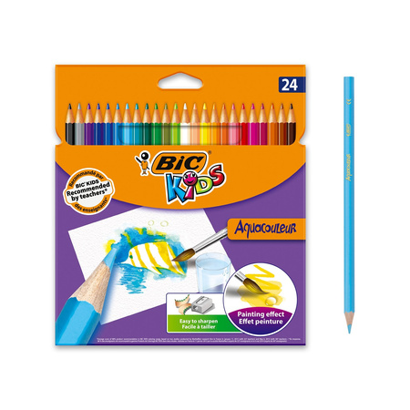 KREDKI OŁÓWKOWE BIC KIDS AQUACOULEUR 8575635 MIX*24