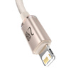 KABEL USB DO IP BASEUS CRYSTAL SHINE, 2.4A, 1.2M (RÓŻOWY)