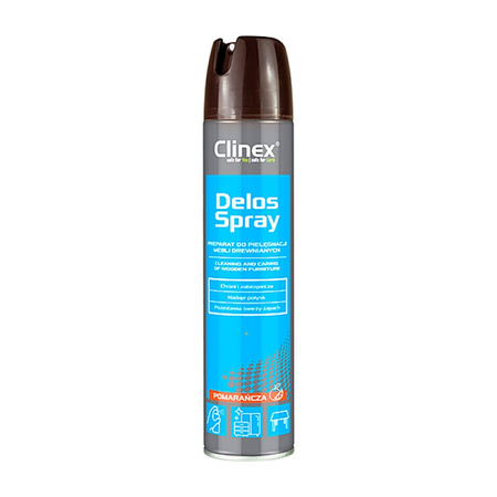 SPRAY DO PIELĘGNACJI I CZYSZCZENIA MEBLI DREWNIANYCH CLINEX DELOS SHINE 300ML