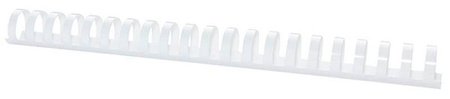 GRZBIET PLASTIKOWY 25MM (240 KARTEK) OFFICE PRODUCTS BIAŁY 50 SZT.