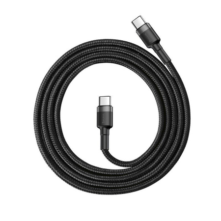 KABEL USB-C DO USB-C PD BASEUS CAFULE PD 2.0 QC 3.0 60W 1M (CZARNO-SZARY)