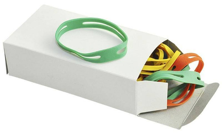 GUMKI RECEPTURKI 100MM Q-CONNECT KRZYŻOWE MIX KOLORÓW 100G