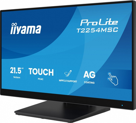 IIYAMA MONITOR 24 CALE T2254MSC-B2AG  POJ.10PKT.IPS,POWŁOKA AG, 300CD, FHD,  HDMI,DP,2XUSB,7H