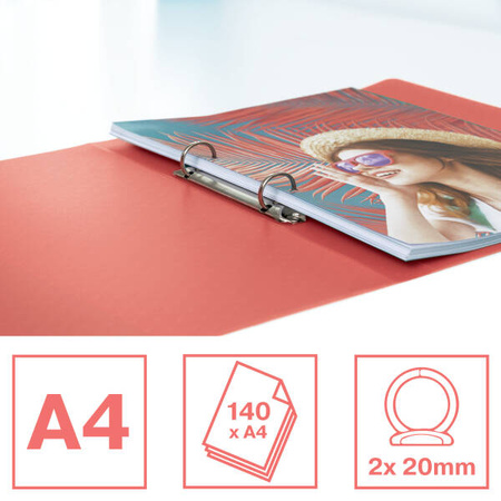 SEGREGATOR A4 ESSELTE COLOUR'BREEZE 628435 KORALOWY 2-RINGOWY 