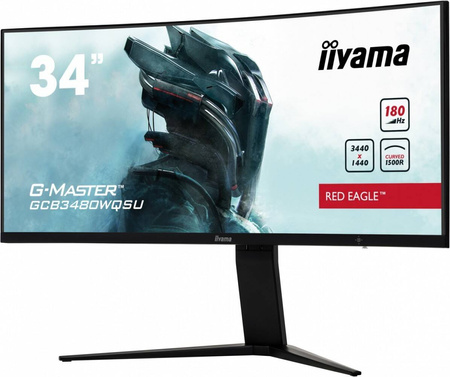 IIYAMA MONITOR 34 CALE GCB34801WQSU-B1 VA,UWQHD,180HZ,0.4MS,1500R(CURVED), 2XHDMI,2XDP,2XUSB 3.2,2X3W,HDR400,HAS(110MM),VESA(100X100MM)