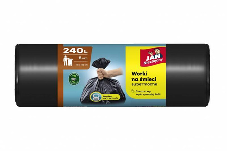 WORKI LDPE JAN NIEZBĘDNY CZARNE 240L 8 SZT