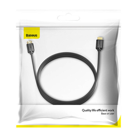 KABEL HDMI 2.0 BASEUS, 4K 60HZ, 3D, HDR, 18GBPS, 3M (CZARNY)