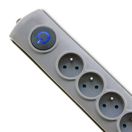 QOLTEC LISTWA ANTYPRZEPIĘCIOWA | 6 GNIAZD | 5M