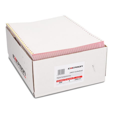 PAPIER SAMOKOPIUJĄCY 240 12'' EMERSON KOLOROWE KOPIE 1+2 600 SKŁADEK