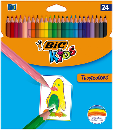 KREDKI OŁÓWKOWE BIC KIDS TROPICOLORS 9375183 MIX*24