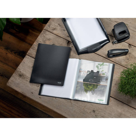 ALBUM OFERTOWY A4 LEITZ RECYCLE 46770095 CZARNY 40 KOSZULEK