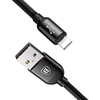 KABEL USB BASEUS 3W1 USB-C / LIGHTNING / MICRO 3,5A 0,3M (CZARNY)