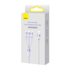 KABEL USB 3W1 BASEUS STARSPEED, USB-C + MICRO USB + LIGHTNING, 3,5A, 1.2M (FIOLETOWY)