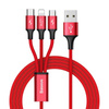 KABEL USB BASEUS RAPID 3W1 TYP C / LIGHTNING / MICRO 3A 1.2M (CZERWONY)