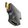 ADAPTER 2W1 HDMI DO MICRO/MINI HDMI VENTION AGFB0 4K 30HZ (CZARNY)