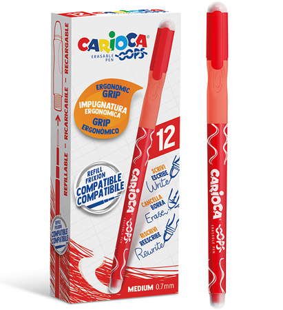 DŁUGOPIS WYMAZYWALNY CARIOCA 43039/03 OOPS 160-2517 CZERWONY 0.7MM