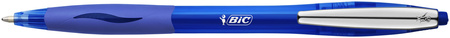 DŁUGOPIS AUTOMATYCZNY Z METALOWYM KLIPEM Z GUMOWYM UCHWYTEM BIC ATLANTIS SOFT 9021322 NIEBIESKI 1.0MM NIEBIESKA OBUDOWA
