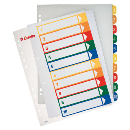 PRZEKŁADKI 1-10 A4 MAXI ESSELTE 100213 MIX PP