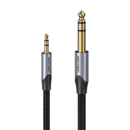 KABEL AUDIO 3,5MM TRS DO 6,35MM VENTION BAUHJ 5M SZARY
