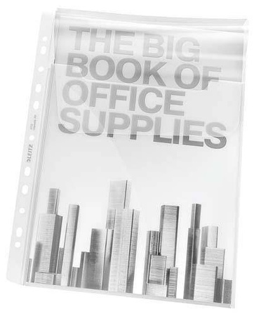 KOSZULKI GROSZKOWE A4 LEITZ Z KLAPKĄ 47523003 180MIC 5SZT