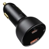 Ładowarka samochodowa Baseus Superme USB, USB-C, 100W + kabel USB-C(czarna)