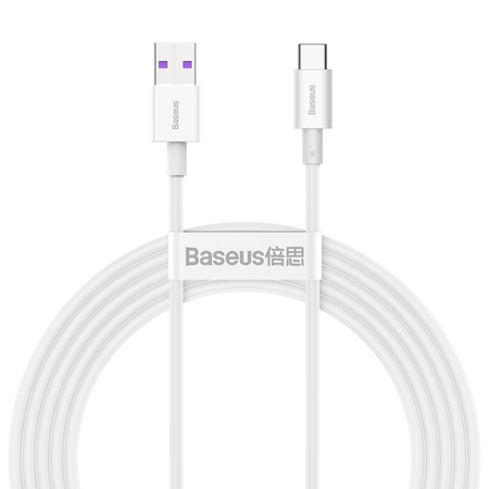 KABEL USB DO USB-C BASEUS SUPERIOR SERIES, 66W, 2M (BIAŁY)