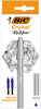 DŁUGOPIS BIC CRISTAL RE'NEW METAL 997202 NIEBIESKI 1.0MM MATOWA SREBRNA OBUDOWA + 2 WKŁADY
