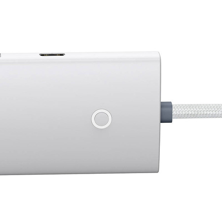 HUB 4W1 BASEUS LITE SERIES USB-C DO 4X USB 3.0 + USB-C, 25CM (BIAŁY)