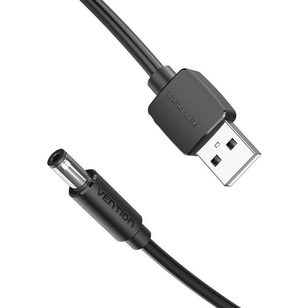 KABEL ZASILAJĄCY USB 2.0 DO DC 5.5MM BARREL JACK 5V VENTION CEYBG 1,5M (CZARNY)