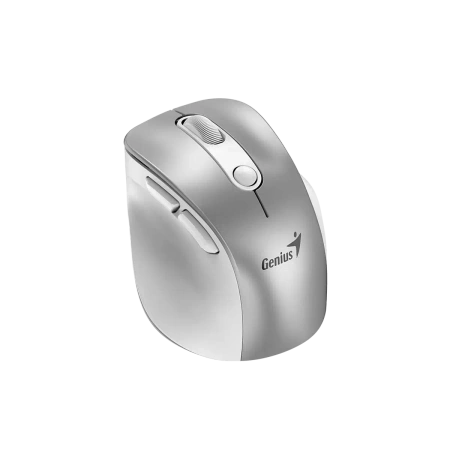 Genius Ergo 9000S Pro Mysz bezprzewodowa, srebrna, 2400DPI