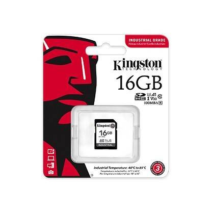 KINGSTON KARTA PAMIĘCI SD 16GB INDUSTRIAL C10 UHS-I U3 V30 A1 PSLC