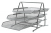 SZUFLADA NA DOKUMENTY 273X262X350MM Q-CONNECT OFFICE SET 3 SZUFLADY SREBRNA METALOWA SIATKA