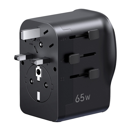UNIWERSALNY ADAPTER PODRÓŻNY / ŁADOWARKA SIECIOWA UGREEN S550, 65W, 2X USB-C, 1X USB-A