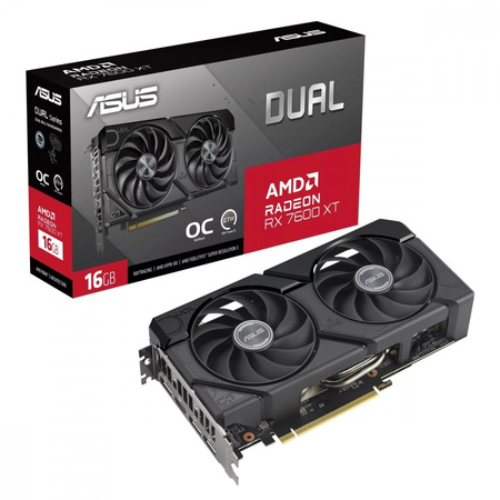 ASUS KARTA GRAFICZNA RX 7600XT DUAL OC 16GB GDDR6 128BIT 3DP HDMI