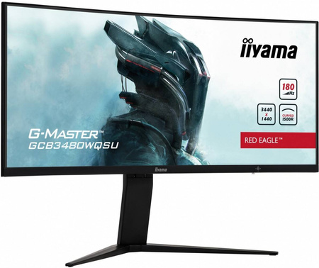 IIYAMA MONITOR 34 CALE GCB34801WQSU-B1 VA,UWQHD,180HZ,0.4MS,1500R(CURVED), 2XHDMI,2XDP,2XUSB 3.2,2X3W,HDR400,HAS(110MM),VESA(100X100MM)