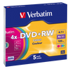PŁYTA DVD+RW 4,7GB 4X VERBATIM DATALIFE PLUS 43297 SLIM 5 SZT.