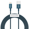 KABEL USB DO LIGHTNING BASEUS SUPERIOR SERIES, 2.4A, 2M (NIEBIESKI)