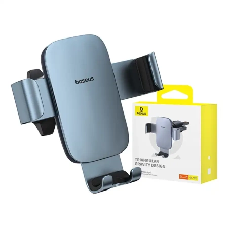 UCHWYT GRAWITACYJNY BASEUS METAL AGE 3 NA KRATKĘ WENTYLACYJNĄ (SZARY)