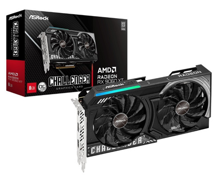 ASROCK KARTA GRAFICZNA RX 9060 XT CHALLENGER 8GB GDDR6 128BIT 2DP/HDMI