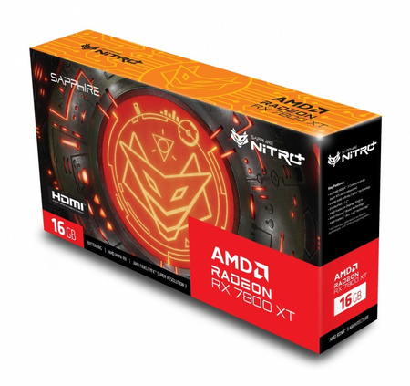 SAPPHIRE TECHNOLOGY KARTA GRAFICZNA RADEON RX 7800 XT GAMING OC 16G GDDR6 256BIT 2DP/2HDMI
