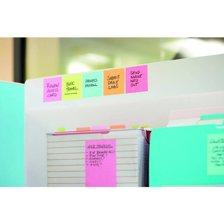 KARTECZKI SAMOPRZYLEPNE COSMIC, 76X127MM 3M POST-IT® SUPER STICKY 6X90 KART