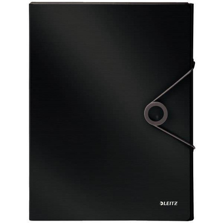 Teczka z gumką A4 LEITZ SOLID 45681095 czarna PP 30mm