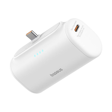 POWERBANK BASEUS COMPACT 5000MAH, 20W, USB-C (BIAŁY)